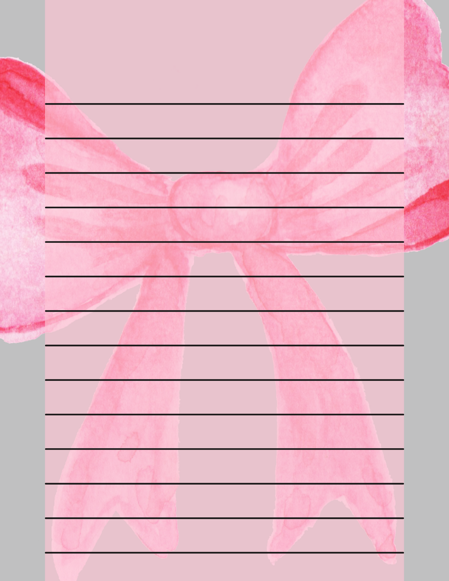 Pink Bow-Notepad