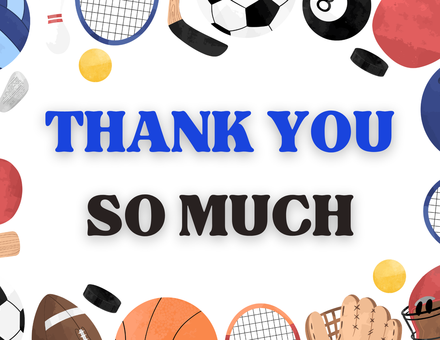 Sports-Thank You Card