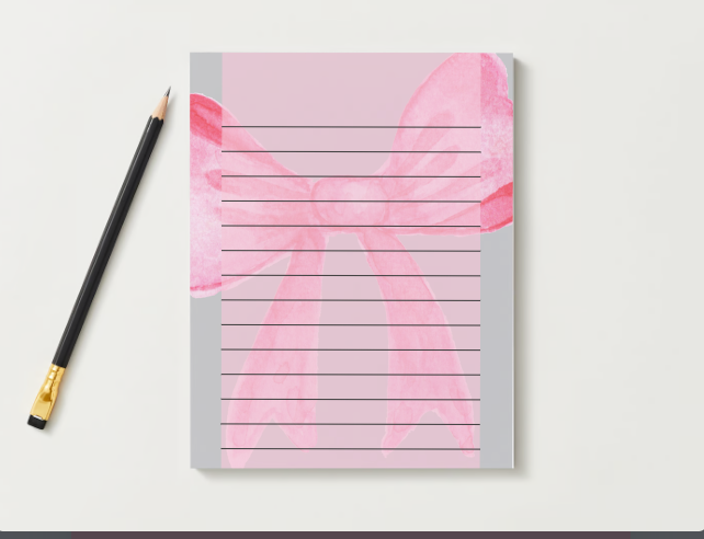 Pink Bow-Notepad