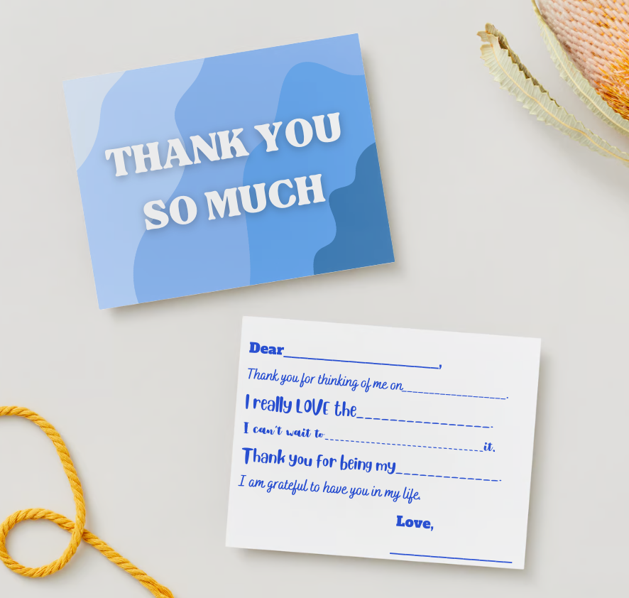 Blue Wave-Thank You Card