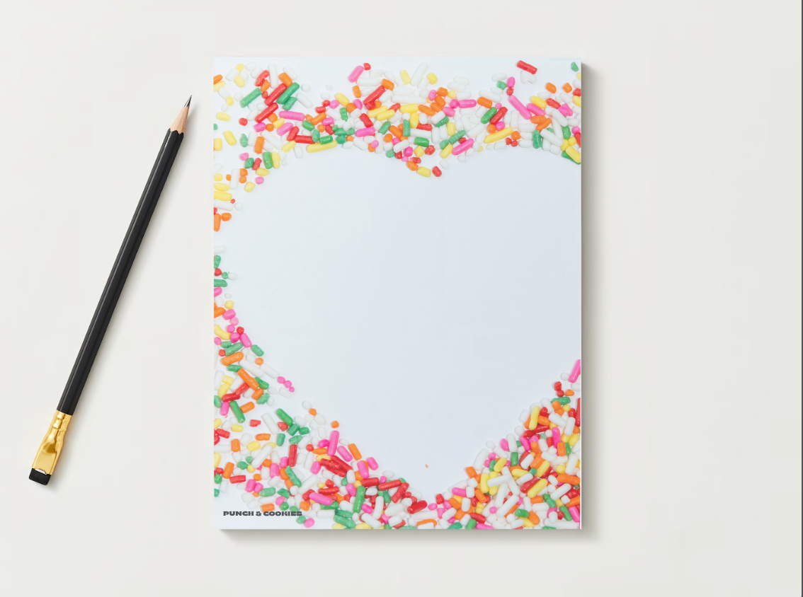 Sprinkle Heart-Notepad